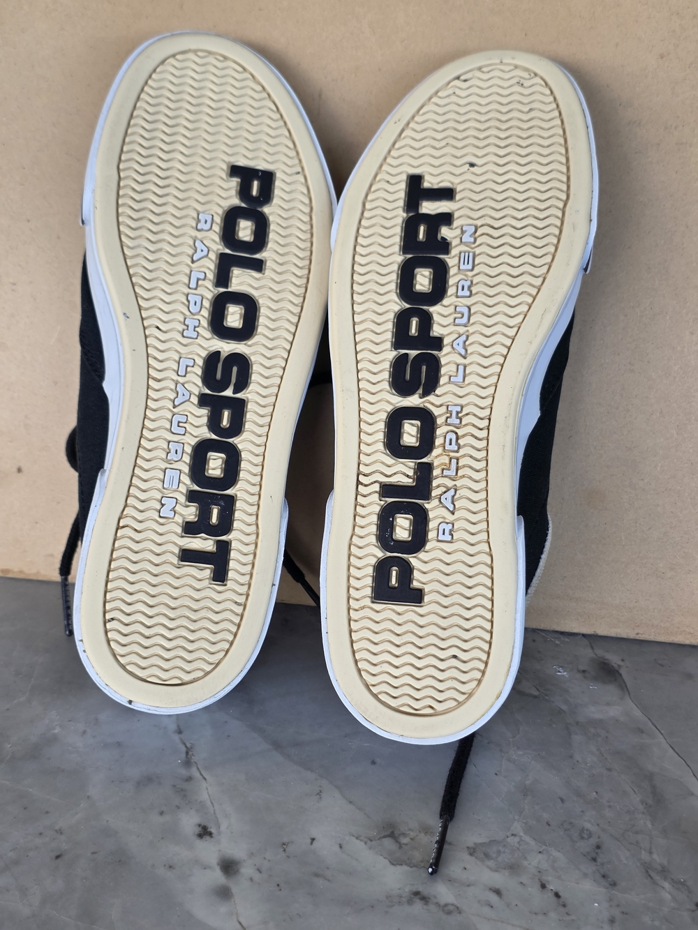 Polo by Ralph Lauren Black and White Polo Sport Canvas Mule Sneakers - Picture 5 of 6